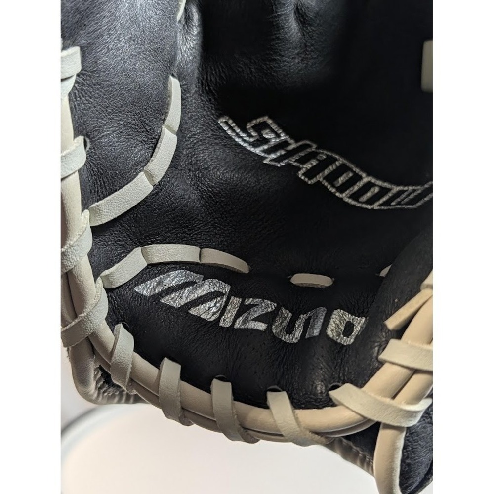 Mizuno Baseball Glove Left Hand Thrower 12 Inch Black Good Leather Mitt - Picture 11 of 11